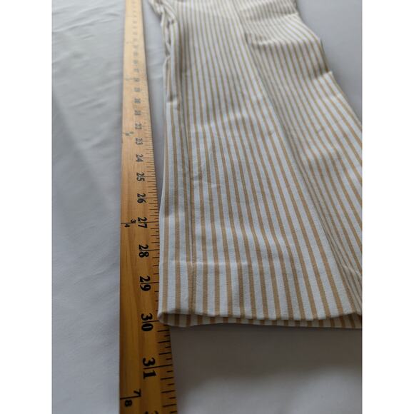 Chico's Pants Secret Stretch Striped Sand White Size 2 Womens Large Office‎ New - Picture 8 of 8